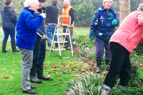 The gardens get a clean up too